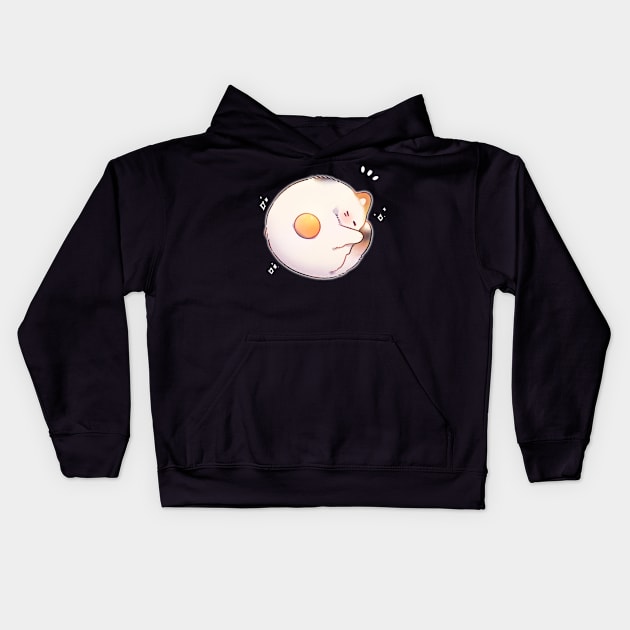 Egg Kitty Kids Hoodie by Cremechii